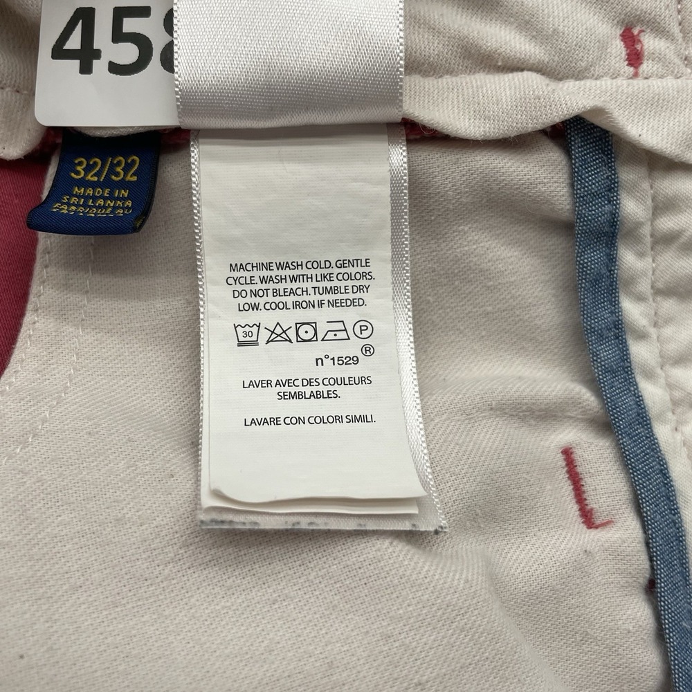 Polo Ralph Lauren Chino Pants Mens 32x31 (Tag 32x32) Red Twill Washed Out Preppy - Picture 11 of 12